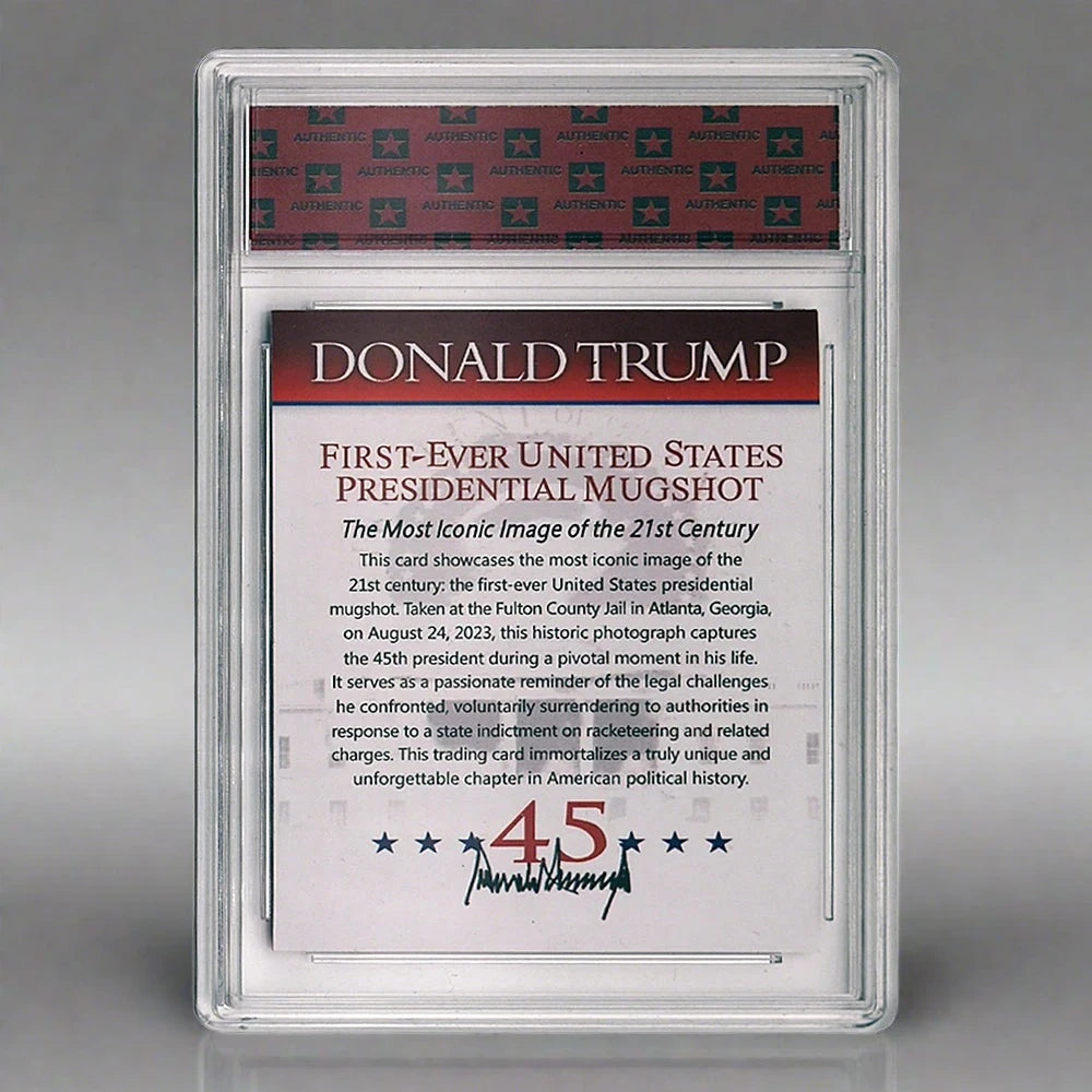 Trump Mug Shot Collector's Card